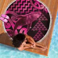 Humpback Whale Matariki New Zealand Beach Blanket NZ Maori Paikea Poutama Luxury Pink