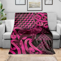 Humpback Whale Matariki New Zealand Blanket NZ Maori Paikea Poutama Luxury Pink