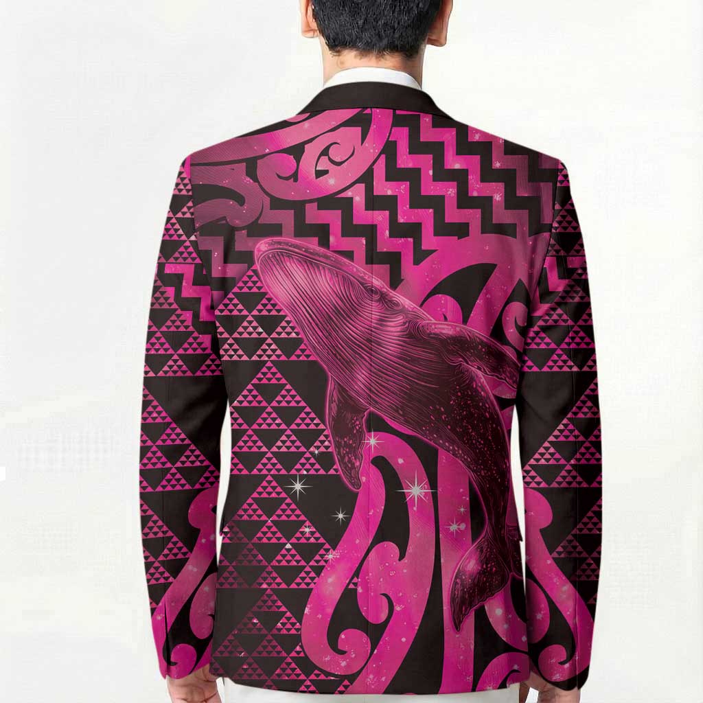 Humpback Whale Matariki New Zealand Blazer NZ Maori Paikea Poutama Luxury Pink