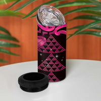Humpback Whale Matariki New Zealand 4 in 1 Can Cooler Tumbler NZ Maori Paikea Poutama Luxury Pink LT14 - Polynesian Pride