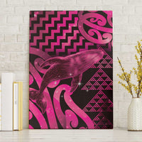Humpback Whale Matariki New Zealand Canvas Wall Art NZ Maori Paikea Poutama Luxury Pink