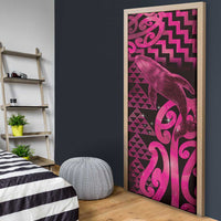 Humpback Whale Matariki New Zealand Door Cover NZ Maori Paikea Poutama Luxury Pink