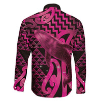 Humpback Whale Matariki New Zealand Family Matching Summer Maxi Dress and Hawaiian Shirt NZ Maori Paikea Poutama Luxury Pink LT14 - Polynesian Pride