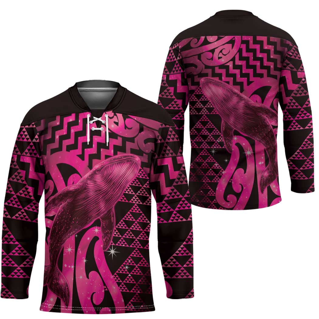 Humpback Whale Matariki New Zealand Hockey Jersey NZ Maori Paikea Poutama Luxury Pink