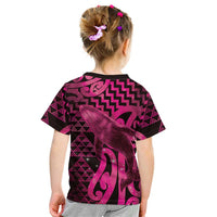 Humpback Whale Matariki New Zealand Kid T Shirt NZ Maori Paikea Poutama Luxury Pink