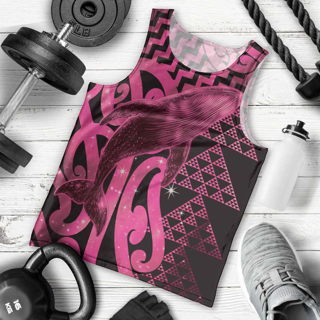 Humpback Whale Matariki New Zealand Men Tank Top NZ Maori Paikea Poutama Luxury Pink