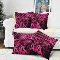 Humpback Whale Matariki New Zealand Pillow Cover NZ Maori Paikea Poutama Luxury Pink