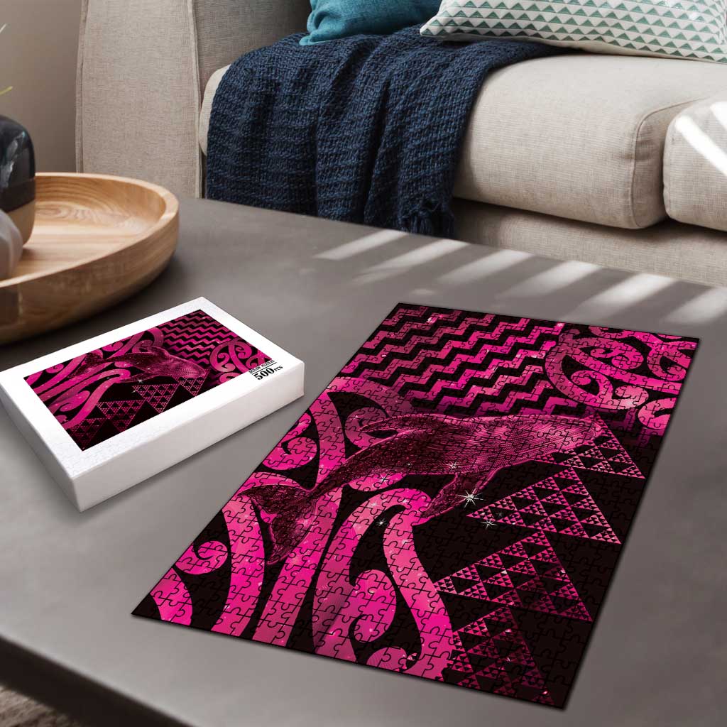 Humpback Whale Matariki New Zealand Puzzle NZ Maori Paikea Poutama Luxury Pink