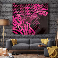 Humpback Whale Matariki New Zealand Tapestry NZ Maori Paikea Poutama Luxury Pink