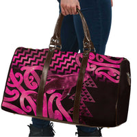 Humpback Whale Matariki New Zealand Travel Bag NZ Maori Paikea Poutama Luxury Pink