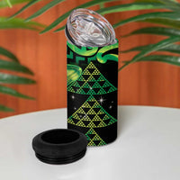 Humpback Whale Matariki New Zealand 4 in 1 Can Cooler Tumbler NZ Maori Paikea Poutama Luxury Green LT14 - Polynesian Pride