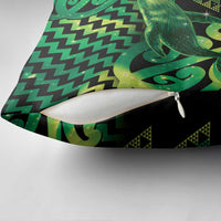 Humpback Whale Matariki New Zealand Pillow Cover NZ Maori Paikea Poutama Luxury Green