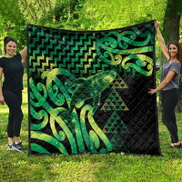 Humpback Whale Matariki New Zealand Quilt NZ Maori Paikea Poutama Luxury Green