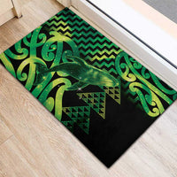 Humpback Whale Matariki New Zealand Rubber Doormat NZ Maori Paikea Poutama Luxury Green