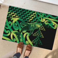 Humpback Whale Matariki New Zealand Rubber Doormat NZ Maori Paikea Poutama Luxury Green