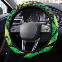 Humpback Whale Matariki New Zealand Steering Wheel Cover NZ Maori Paikea Poutama Luxury Green
