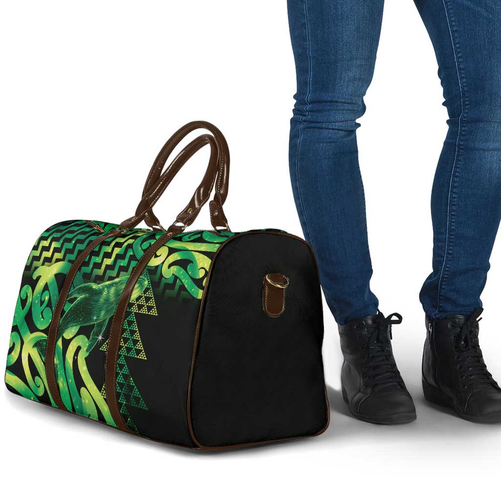Humpback Whale Matariki New Zealand Travel Bag NZ Maori Paikea Poutama Luxury Green LT14 - Polynesian Pride