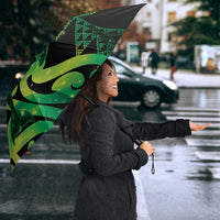 Humpback Whale Matariki New Zealand Umbrella NZ Maori Paikea Poutama Luxury Green