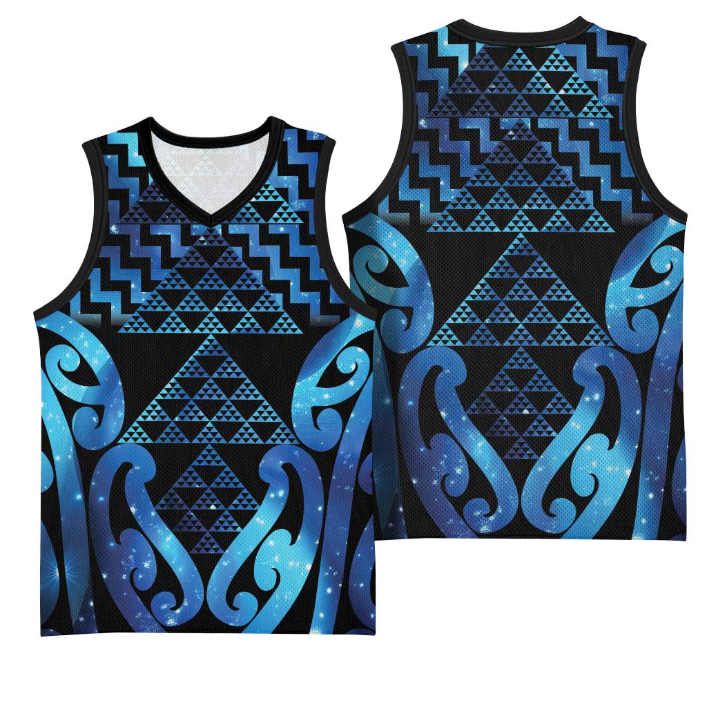 Taniko Motifs Matariki New Zealand Basketball Jersey NZ Niho Taniwha Poutama