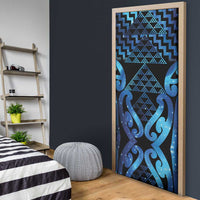 Taniko Motifs Matariki New Zealand Door Cover NZ Niho Taniwha Poutama