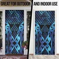 Taniko Motifs Matariki New Zealand Door Cover NZ Niho Taniwha Poutama