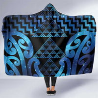 Taniko Motifs Matariki New Zealand Hooded Blanket NZ Niho Taniwha Poutama