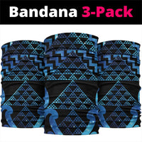 Taniko Motifs Matariki New Zealand Neck Gaiter NZ Niho Taniwha Poutama