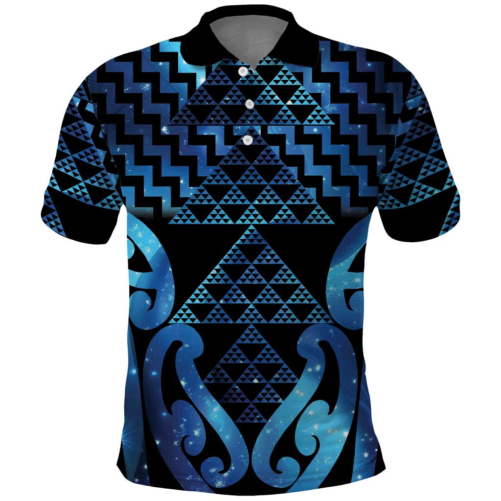 Taniko Motifs Matariki New Zealand Polo Shirt NZ Niho Taniwha Poutama