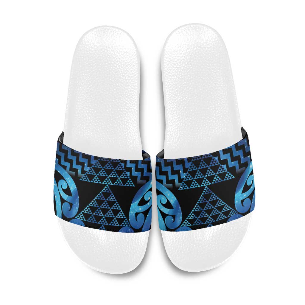 Taniko Motifs Matariki New Zealand Slide Sandals NZ Niho Taniwha Poutama