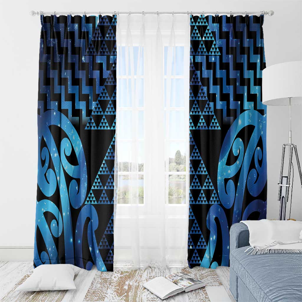 Taniko Motifs Matariki New Zealand Window Curtain NZ Niho Taniwha Poutama