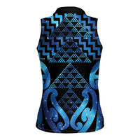 Taniko Motifs Matariki New Zealand Women Sleeveless Polo Shirt NZ Niho Taniwha Poutama LT14 - Polynesian Pride