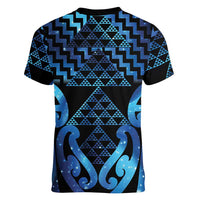 Taniko Motifs Matariki New Zealand Women V-Neck T-Shirt NZ Niho Taniwha Poutama LT14 - Polynesian Pride