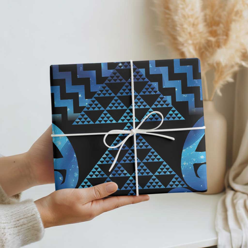 Taniko Motifs Matariki New Zealand Wrapping Paper NZ Niho Taniwha Poutama