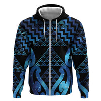 Taniko Motifs Matariki New Zealand Zip Hoodie NZ Niho Taniwha Poutama
