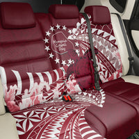 Cook Islands Mangaia Gospel Day Back Car Seat Cover Polynesian Art With Sea Turtle LT14