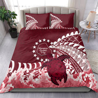 Cook Islands Mangaia Gospel Day Bedding Set Polynesian Art With Sea Turtle