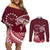 Cook Islands Mangaia Gospel Day Couples Matching Off Shoulder Short Dress and Long Sleeve Button Shirt Polynesian Art With Sea Turtle