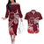 Cook Islands Mangaia Gospel Day Couples Matching Off The Shoulder Long Sleeve Dress and Hawaiian Shirt Polynesian Art With Sea Turtle