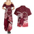 Cook Islands Mangaia Gospel Day Couples Matching Summer Maxi Dress and Hawaiian Shirt Polynesian Art With Sea Turtle