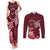 Cook Islands Mangaia Gospel Day Couples Matching Tank Maxi Dress and Long Sleeve Button Shirt Polynesian Art With Sea Turtle