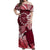 Cook Islands Mangaia Gospel Day Off Shoulder Maxi Dress Polynesian Art With Sea Turtle