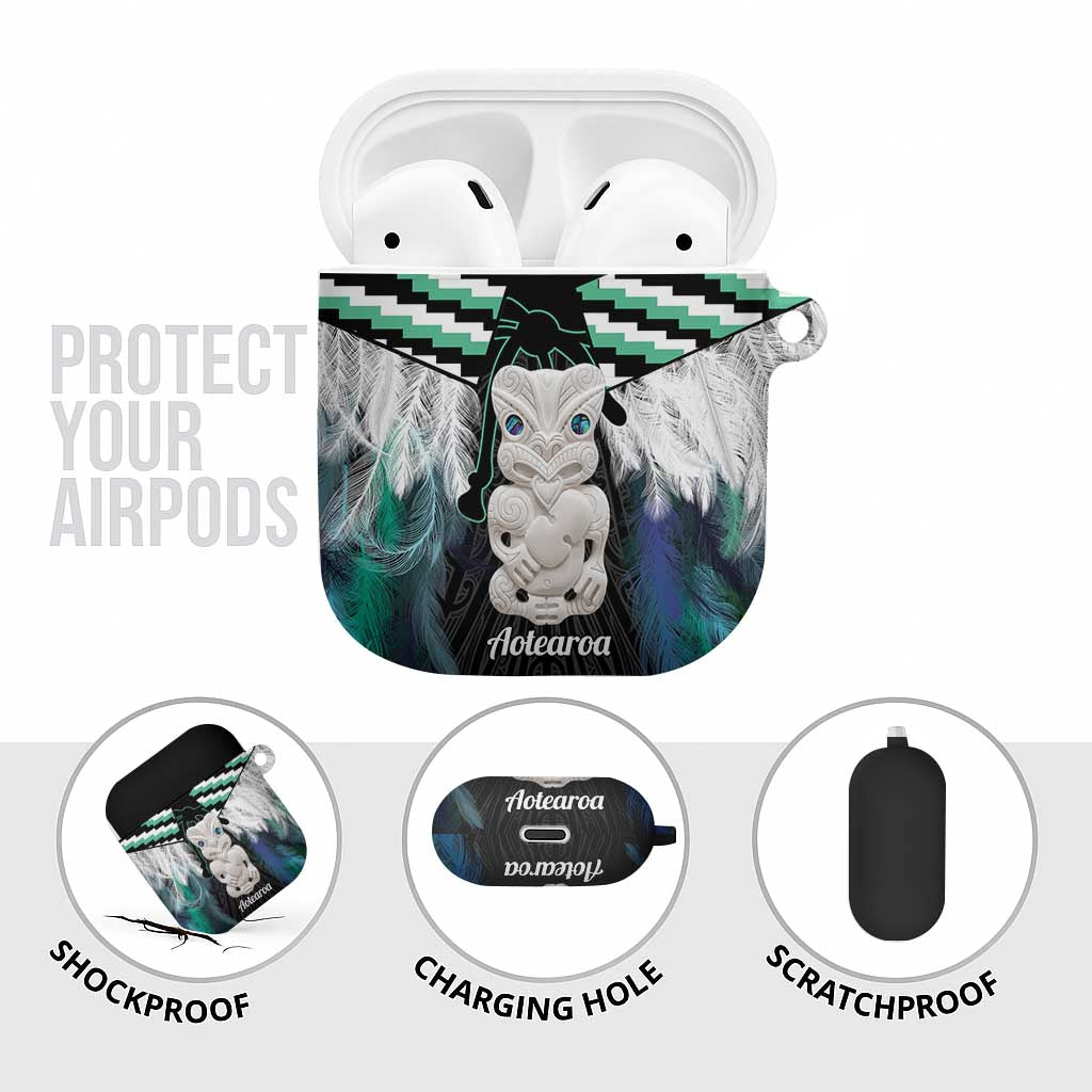 Aotearoa Korowai Motif AirPods Case Hei Tiki Poutama Maori Pattern LT14 - Polynesian Pride