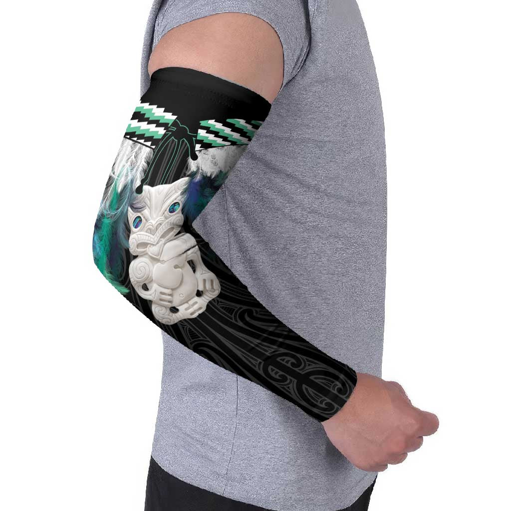 Aotearoa Korowai Motif Arm Sleeves Hei Tiki Poutama Maori Pattern LT14 - Polynesian Pride