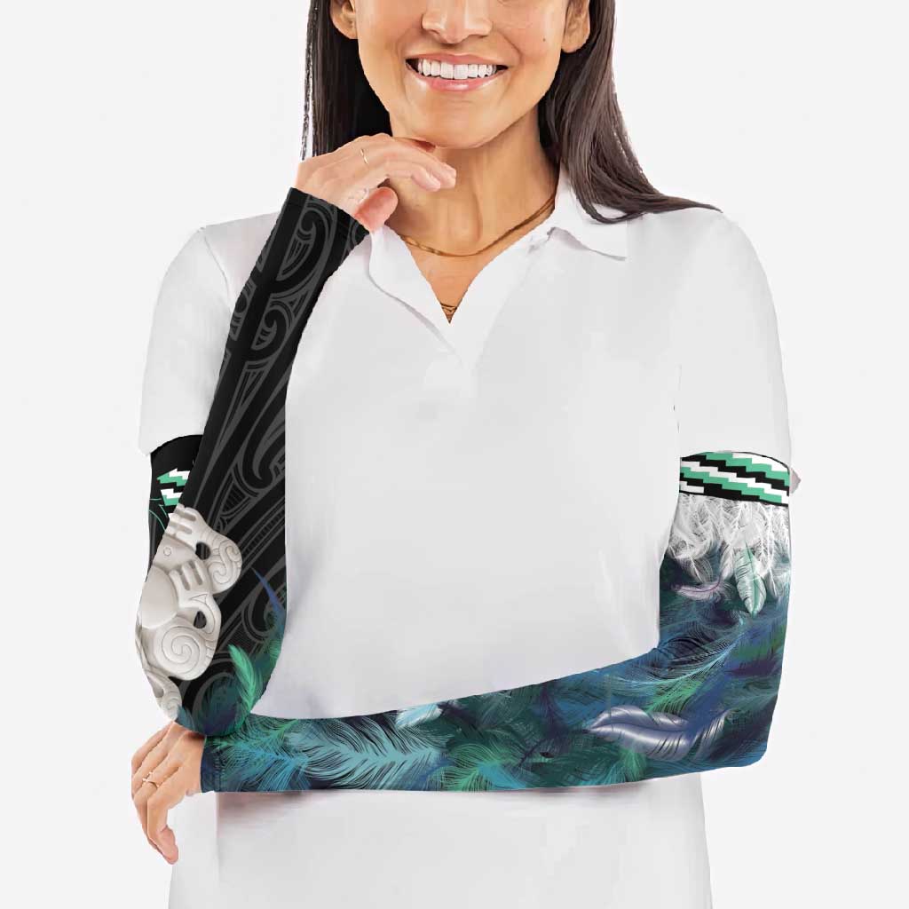 Aotearoa Korowai Motif Arm Sleeves Hei Tiki Poutama Maori Pattern LT14 - Polynesian Pride