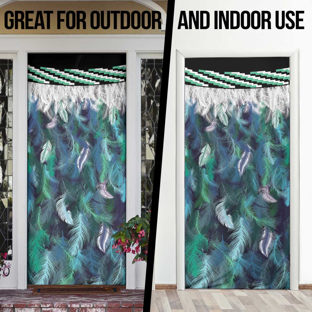 Aotearoa Korowai Motif Door Cover Hei Tiki Poutama Maori Pattern - Polynesian Pride