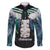 Aotearoa Korowai Motif Family Matching Off Shoulder Short Dress and Hawaiian Shirt Hei Tiki Poutama Maori Pattern