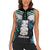 Aotearoa Korowai Motif Women Sleeveless Polo Shirt Hei Tiki Poutama Maori Pattern