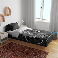 Guam Blue Marlin Fishing Bedding Set Guahan Fish Hook Tattoo Black Version