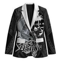 Guam Blue Marlin Fishing Blazer Guahan Fish Hook Tattoo Black Version