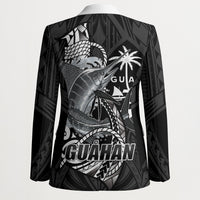 Guam Blue Marlin Fishing Blazer Guahan Fish Hook Tattoo Black Version
